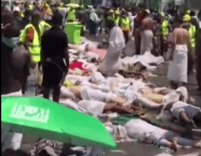 A STAMPEDE KILLED 750 PEOPLE IN MECCA (VIDEO)