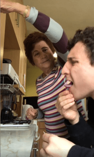 A YOUNG GUY IS PRANKING HIS GRANDMA (VIDEO)