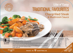 GD Mitchell Enterprises Pty Ltd — Lite n’ Easy Traditional Favourites Chargrilled Steak (two varieties)